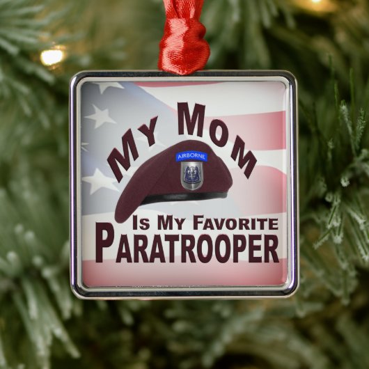 Mama ist mein Lieblingsparatrooper Ornament Aus Metall (Baum)