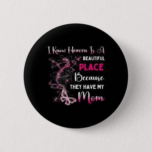 Mama ist mein Schutzengel am Paradies Button (Vorderseite)