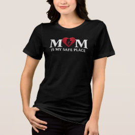 Mama ist mein sicherer Ort Elegante Mutterschaft-T Tri-Blend Shirt