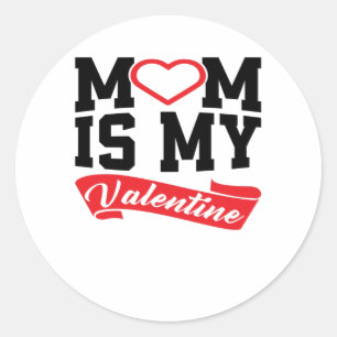 Mama ist mein Valentine Valentinstag - Geschenke Runder Aufkleber