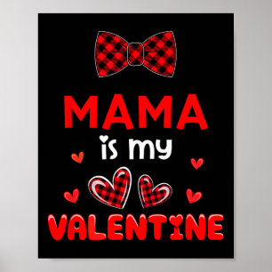 Mama ist mein Valentinskostüm Jungen Fliege Süße H Poster
