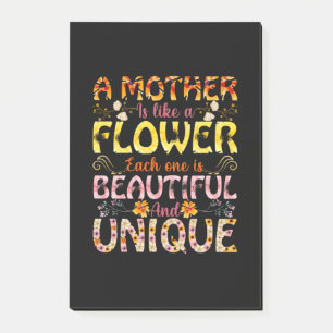 Mama ist Mutter wie Blume Post-it Klebezettel
