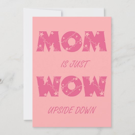 Mama ist nur Wow Feiertagskarte (Vorderseite)