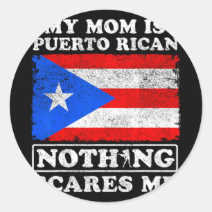 Mama ist Puerto-Rico nichts stört mich Muttertag Runder Aufkleber