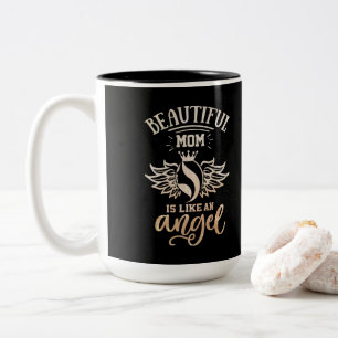 Mama ist wie eine angle Zwei-Tonen-Kaffee-Tasse Zweifarbige Tasse
