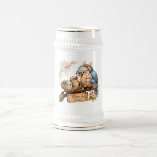 Mama-ist-zu-Hause-Vogel-Tasse Süßes Geschenk für M Bierglas