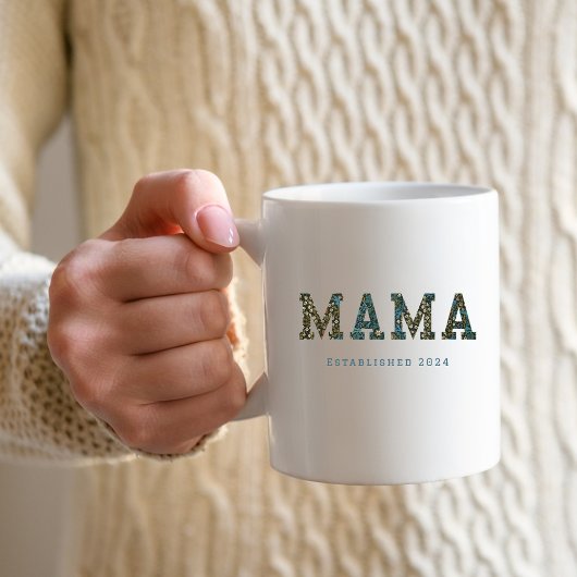 Mama Jahr für Jahr - trendige Blumencoffee Tasse