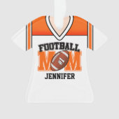 Mama Jersey/Orange/Black Football Ornament (Vorderseite)