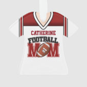 Mama Jersey/Red Football Ornament (Rückseite)