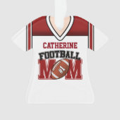 Mama Jersey/Red Football Ornament (Vorderseite)