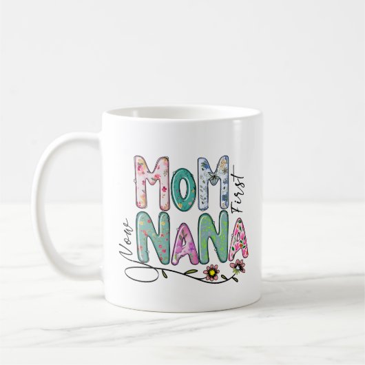 Mama jetzt Nana Niedlich Pastelfarben Gift Nana Kaffeetasse (Links)