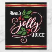 Mama Jolly Juice Christmas Chefin Wein Flasche Weinetikett (Einzelnes Label)