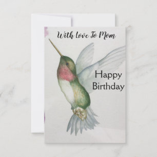 Mama Joyful Hummingbird Happy Birthday Card
