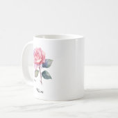 Mama Juni Geburtsblume Rose Kaffeetasse (Vorderseite Links)