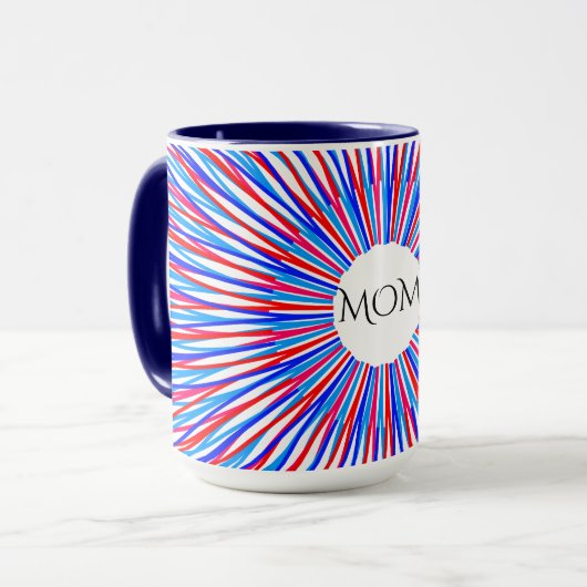 "MAMA" Kaffee oder Tee ZWEI TONED Tasse. Tasse (Vorderseite Links)