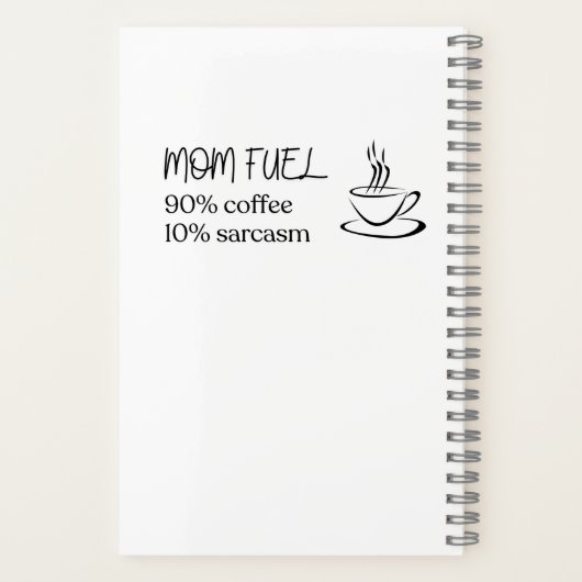 Mama-Kaffee-Silhouette Notizblock (Rückseite)