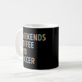 Mama Kaffee und Fußball am Wochenende Kaffeetasse (Vorderseite Links)