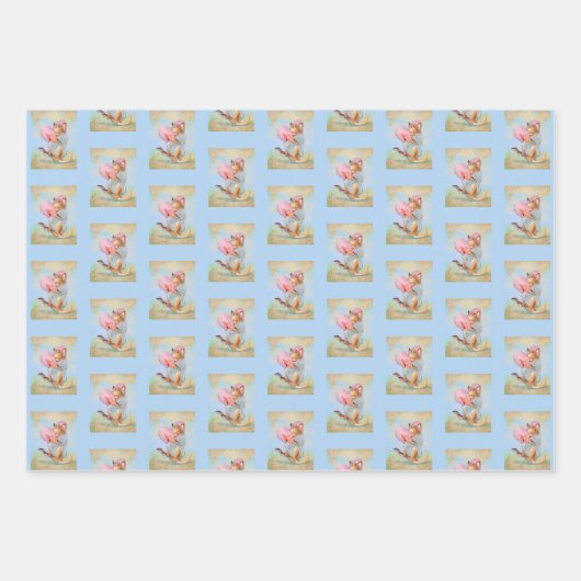 Mama Kangaroo mit Joey Geschenkpapier Set (Vorderseite 3)