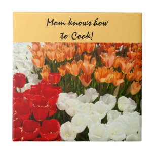 Mama kann kochen! Hotplatekunst deckt Tulpen mit Fliese
