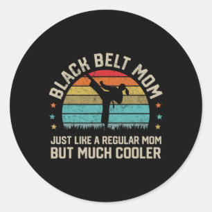 Mama Karate Jiu Jitsu Taekwondo Runder Aufkleber