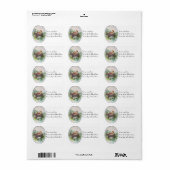 Mama Kardinal Redbird auf Nest Adressaufkleber (Vorne)