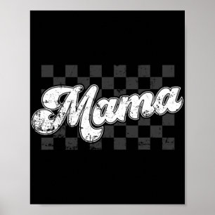 Mama Kariert Vintage Muttertag Mama Frauen Poster