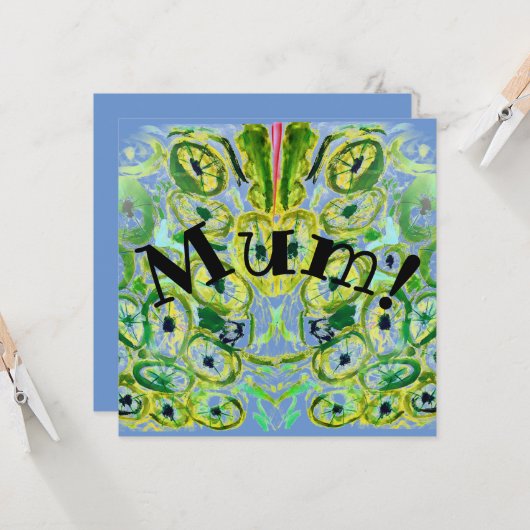 Mama! Karte (Vorderseite/Rückseite Beispiel)