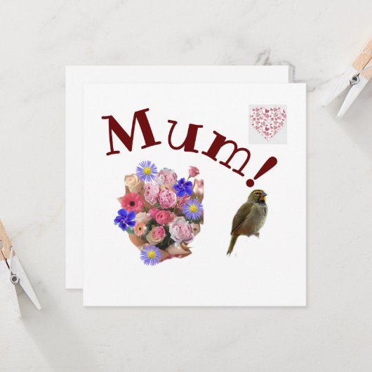 Mama Karte (Vorderseite/Rückseite Beispiel)