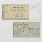 Mama-Karte - Fenchel-Salbei Telefonnummerkarte (Vorne/Hinten)