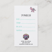 *~* Mama-Karte - Spiel-Datums-Glitzer-Meerjungfrau Visitenkarte (Rückseite)