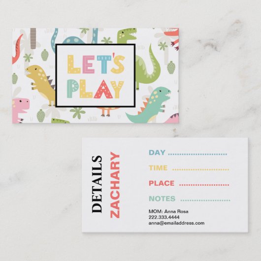 *~* Mama-Karte - Spiel-Datums-Karte färbt Visitenkarte (Vorne/Hinten)