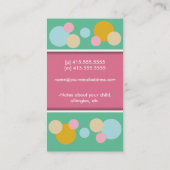 Mama-Karten-bunte Punkte Telefonnummerkarte (Rückseite)