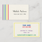 Mama-Kartenkartentext wiedergeben Visitenkarte (Vorne/Hinten)