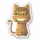 Mama Katze mit großem Lächeln Aufkleber (Vorderseite)