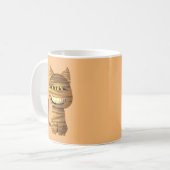Mama Katze mit großem Lächeln Kaffeetasse (Vorderseite Links)