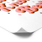 Mama kennt das beste pink-braune Funny Retro Lette Poster (Ecke)