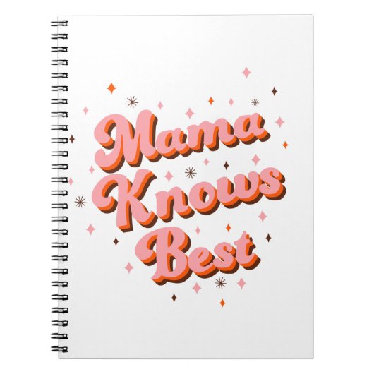 Mama kennt die beste Pink Brown Sweet Retro Letter Notizblock (Vorderseite)
