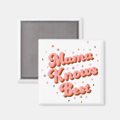 Mama kennt die beste rosa braun spielende Retrosch Magnet (Vorderseite/Rückseite)