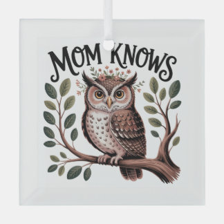 Mama kennt sich aus ornament aus glas