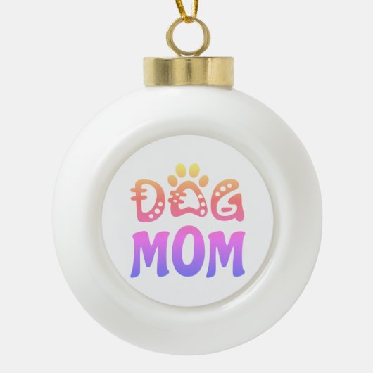 Mama Keramik Kugel-Ornament (Vorderseite)