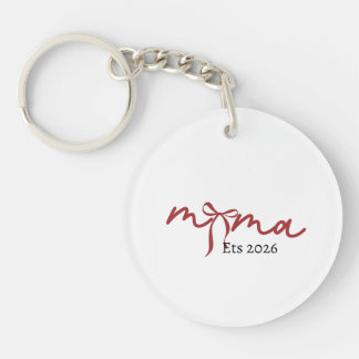 MAMA Keychain 2026 – Minimalist Mama Design, Mom G Schlüsselanhänger