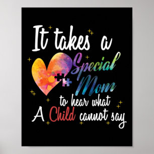 Mama Kind Liebe Puzzle Inspiration Autismus Awaren Poster