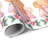 Mama Kind Welpe Muttertag Geschenkpapier (Rolleneckpunkt)