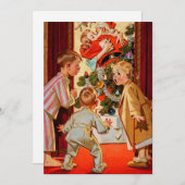 Mama Kisses Santa Claus Feiertagskarte (Vorne/Hinten)