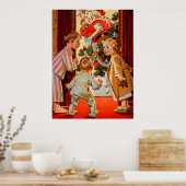 Mama Kisses Santa Claus Poster (Küche)