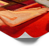 Mama Kisses Santa Claus Poster (Ecke)