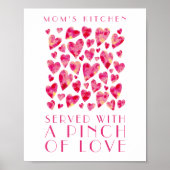 Mama Kitchen Pink Liebe Zitat Kunst Poster (Vorne)