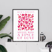 Mama Kitchen Pink Liebe Zitat Kunst Poster