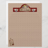 Mama Kitchen Recipe Pages (Lined) (Vorne/Hinten)