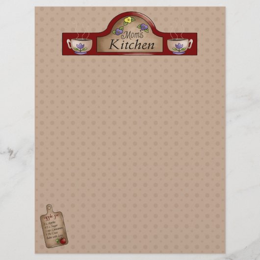 Mama Kitchen Recipe Pages (nicht beladen) (Vorderseite)